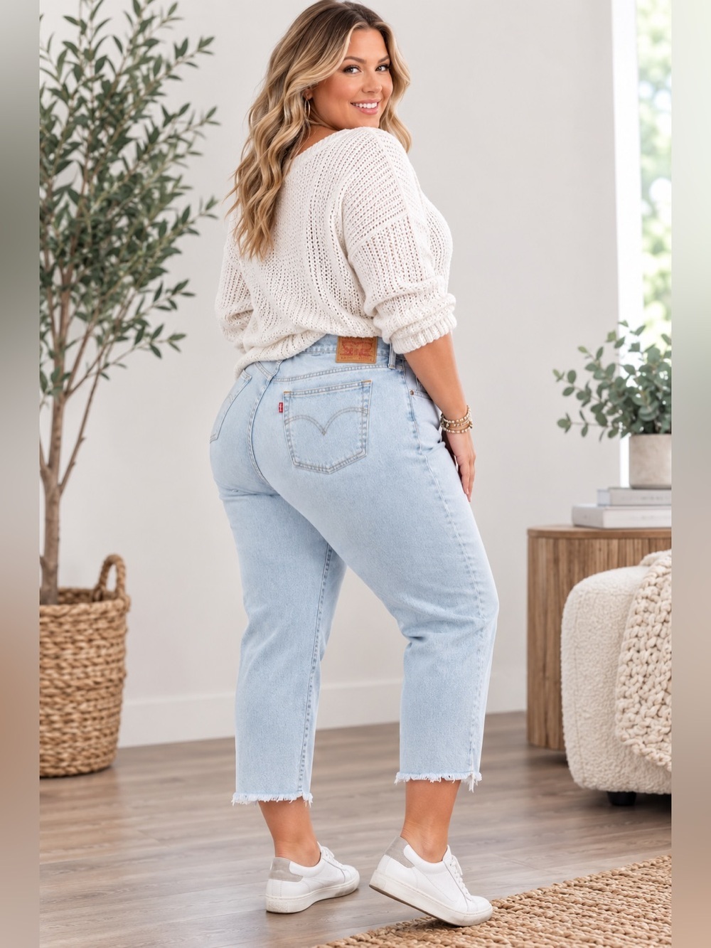 LEVI’S Cropped High Rise Straight Leg 501 Jean Size 26 NEW